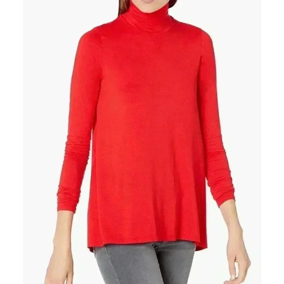 Three Dots Women's Refined Jersey Long Loose Shirt, Current, Xtra Small - Picture 1 of 2